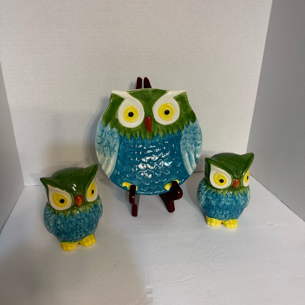 Colorful Owl Ceramic Set